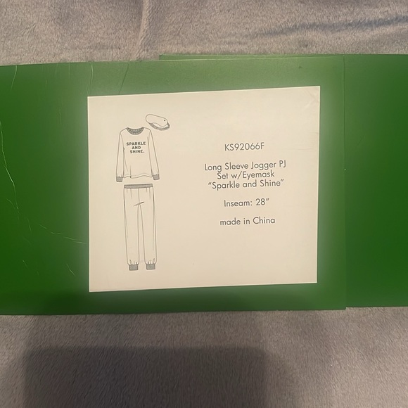 Kate Spade pj set w/mask. - Picture 2 of 2